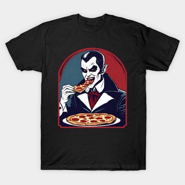 Vampire eat pizza T-Shirt by Ilustradamus